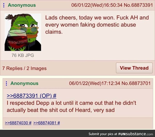 Anon supports Depp decision