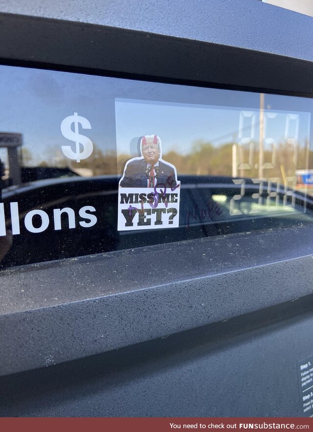 [OC] I saw this while getting gas