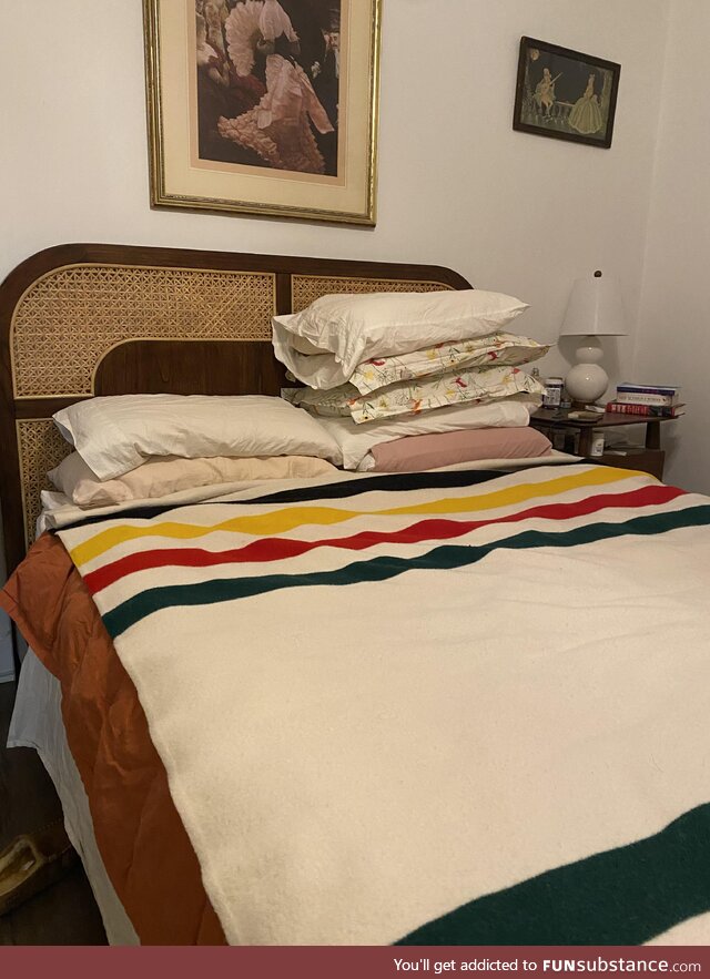 My pillows and her pillows