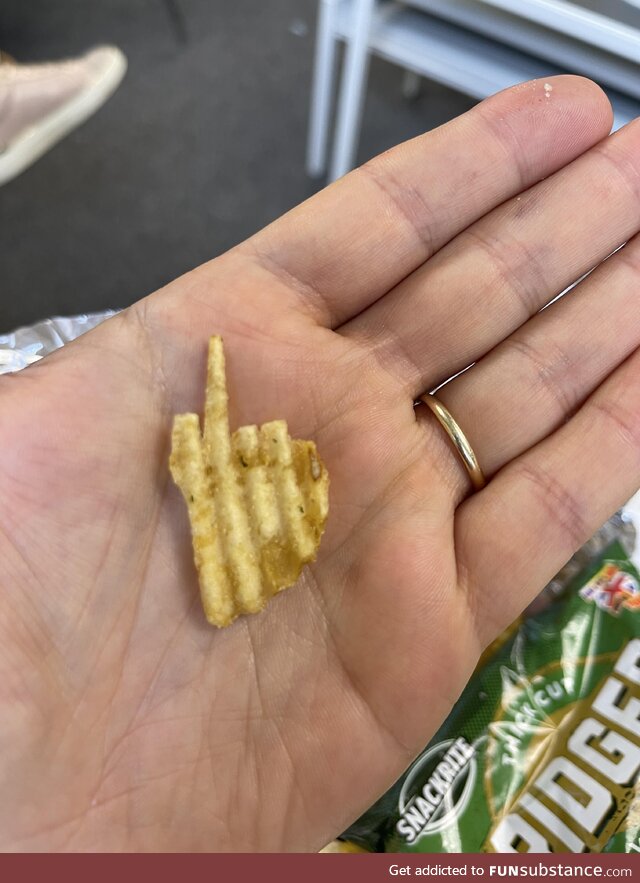 My crisps are trying to tell me something…