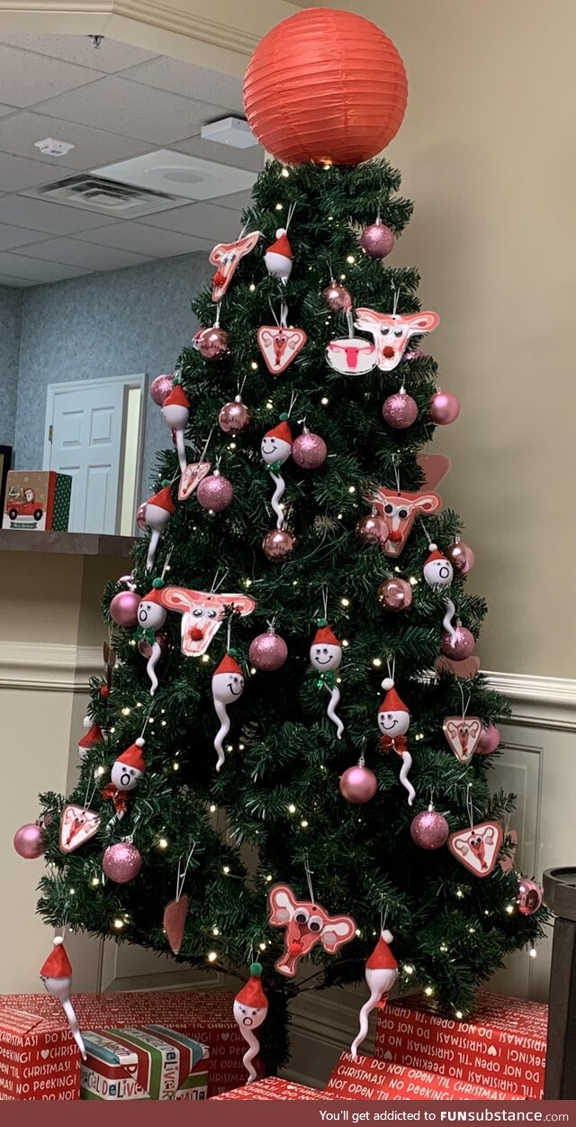 The Christmas tree at my OBGYNs office…