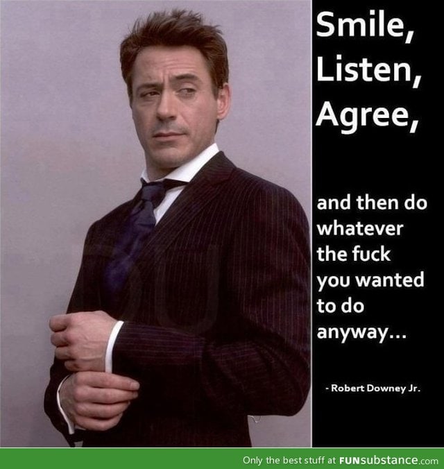 Downey Jr, Inspirational as always