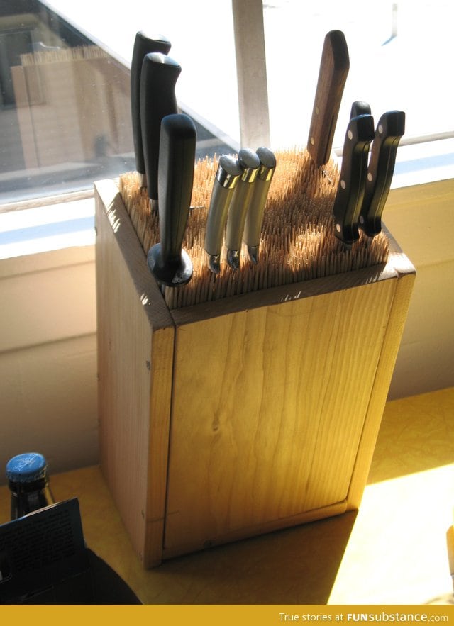 2700 skewers later... The universal knife block