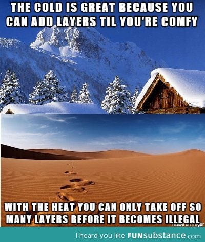 Hot vs cold weathers