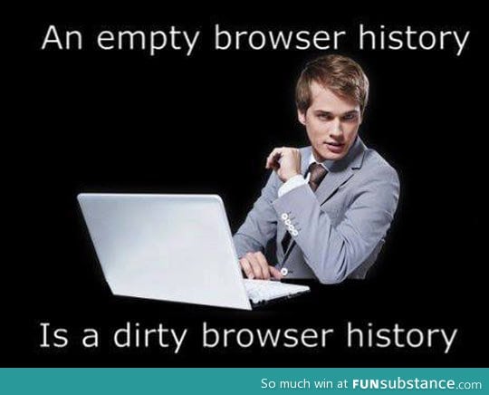 An empty browser history