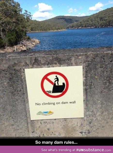 No climbing