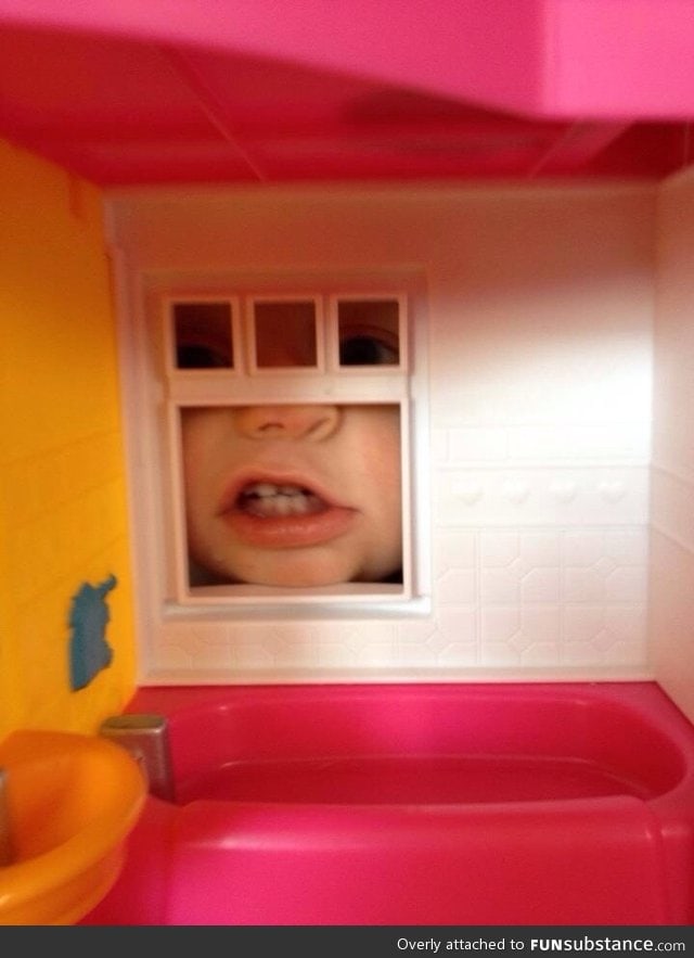 My daughter told me there was a monster outside the window of her dollhouse