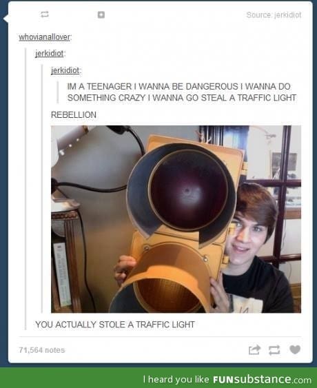 Stealing a traffic light