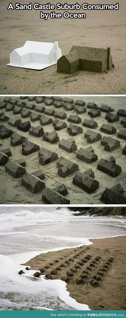 Sand sculpture installation
