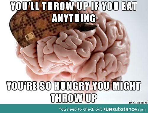 Scumbag hungover brain