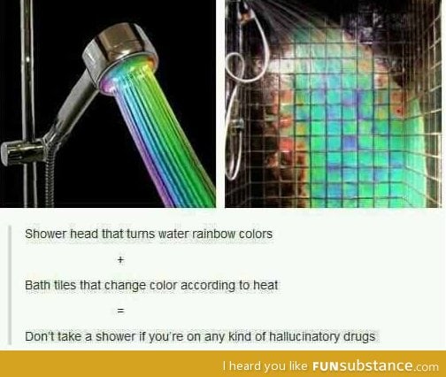 Colourful shower