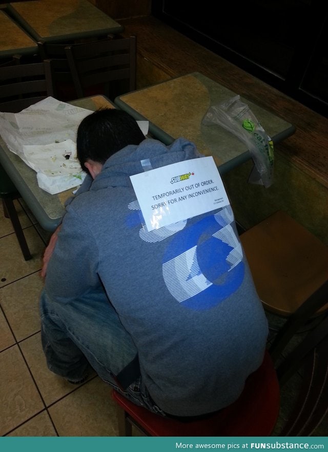 Passing out at Subway