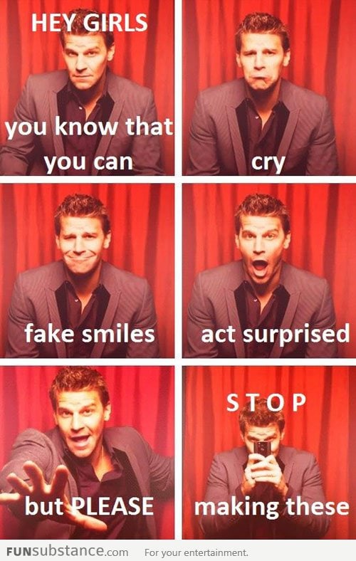 David Boreanaz giving advice