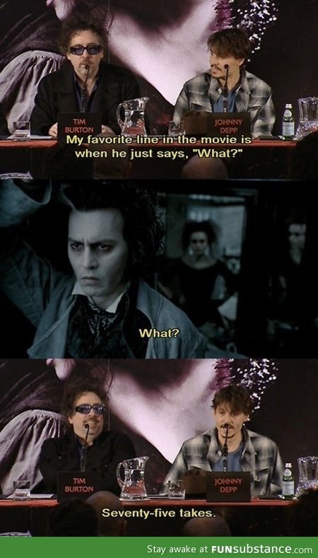 Tim burton is a perfectionist