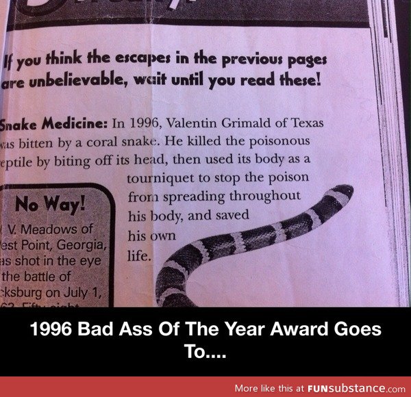 1996 bad ass of the year award goes to