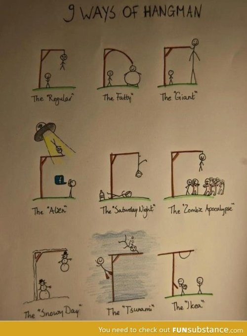 9 ways of hangman