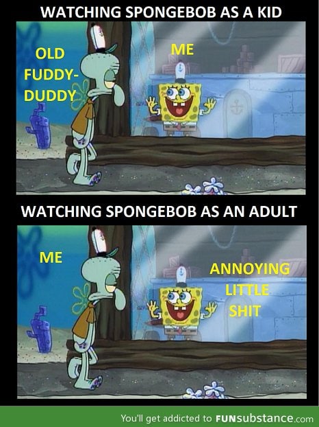 Watching Spongebob