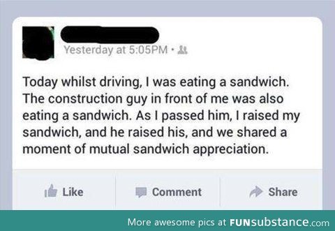 Sandwiches bring this world together