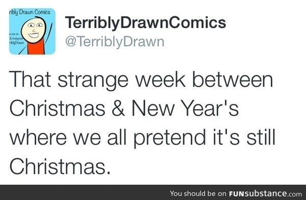 The week between new year and christmas
