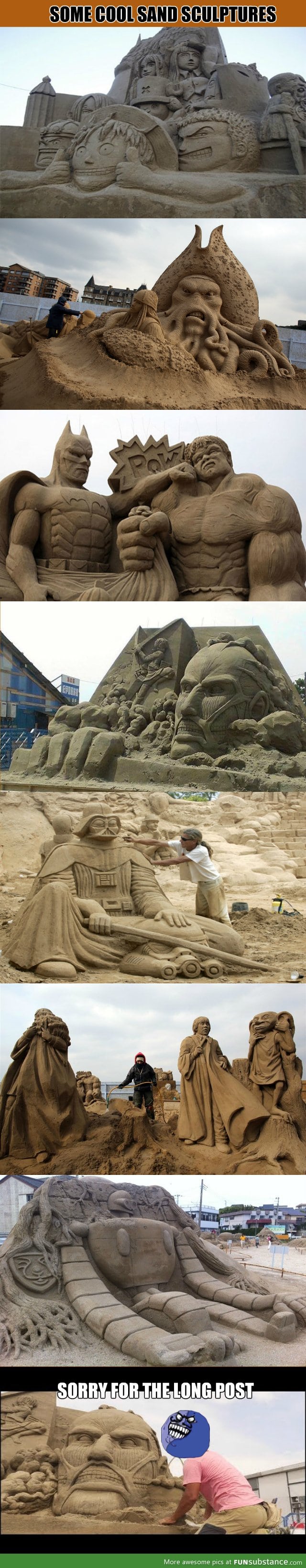 Some cool sand sculptures