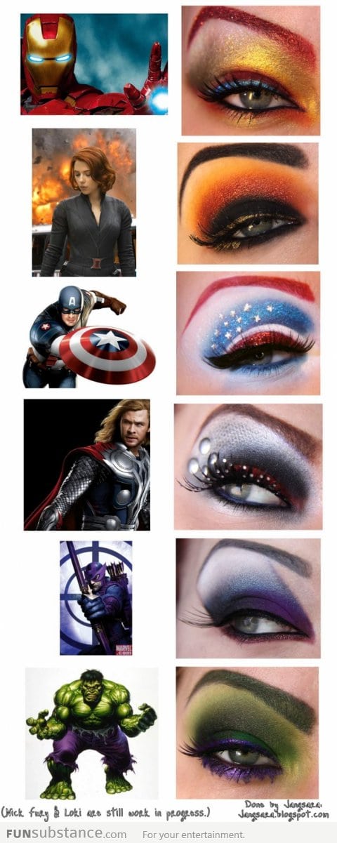 Avengers eyes makeup