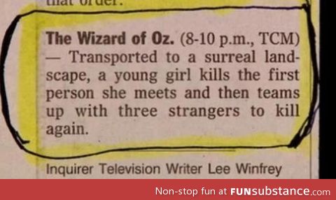 Most accurate description of a movie ever...