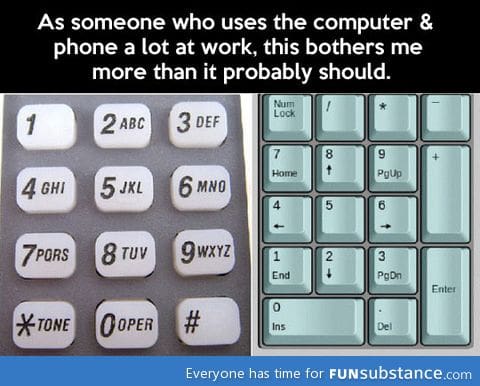 Numpad vs. Dial pad