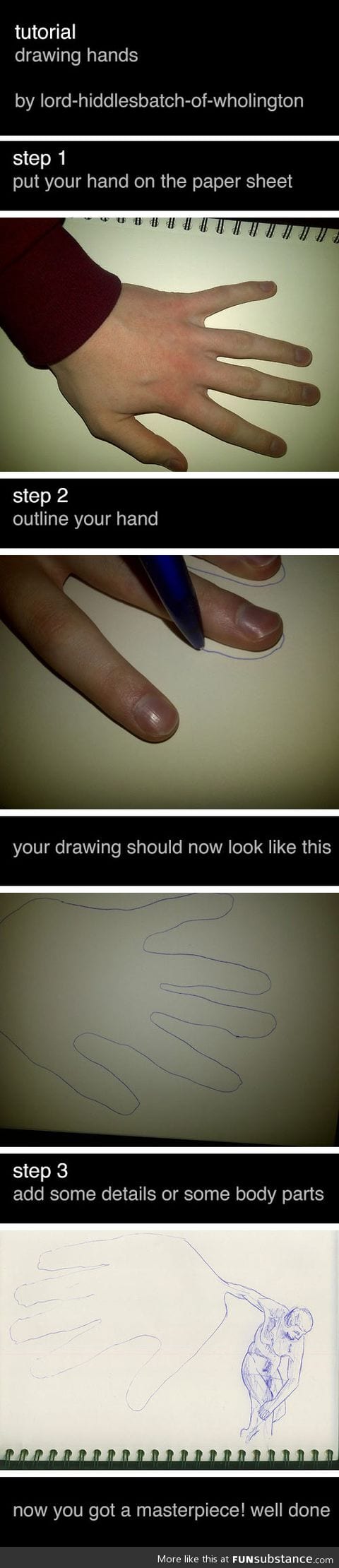 How to draw a hand