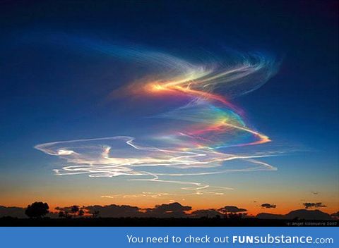 Fire rainbow in the sky