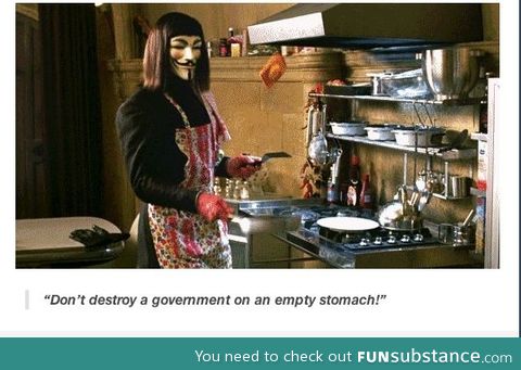 Even V must eat