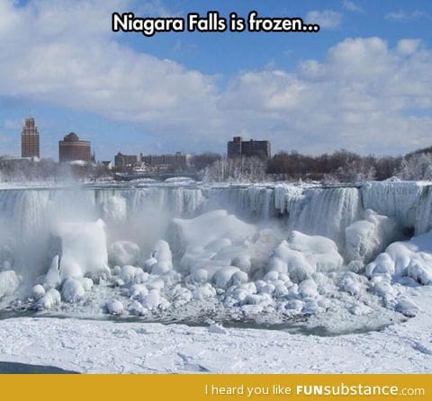 Frozen Niagara falls