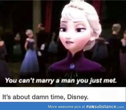 This contradicts all previous disney movies