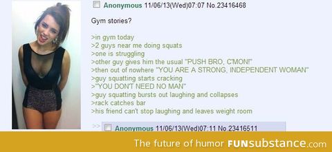 Anon goes to a gym