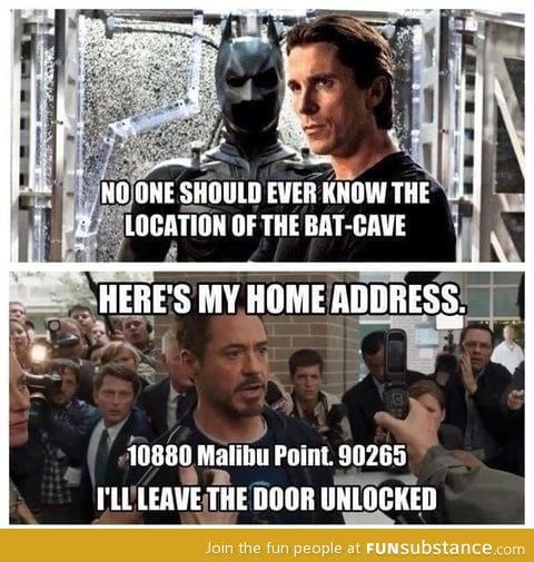 Batman v Iron Man.