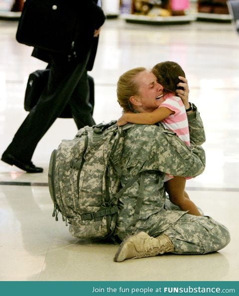 Terri Gurrola reuniting with her daughter after serving 7 months in Iraq.