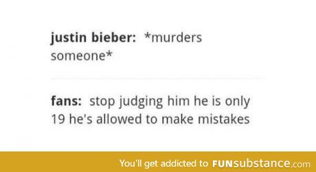 Those are the worst fans (sorry if you like Justin Bieber)