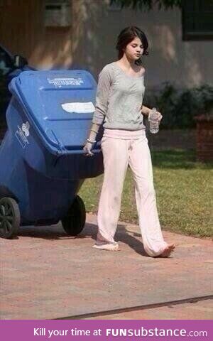 Taking her music for a walk
