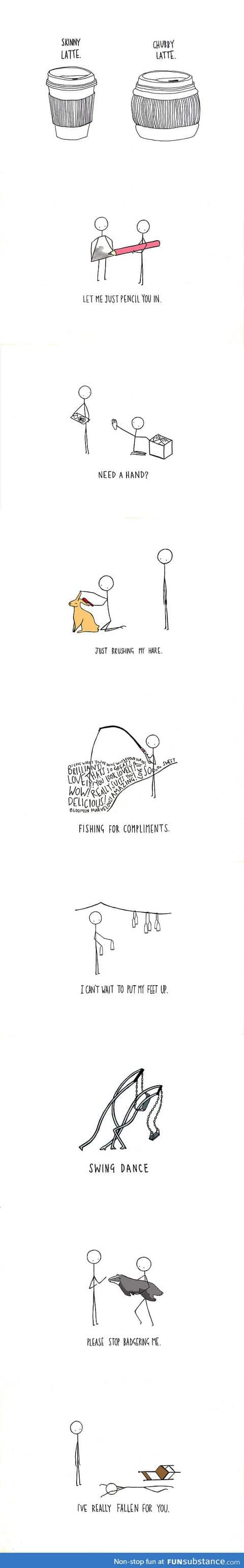 Literal Illustrations Of Phrases And Everyday Situations
