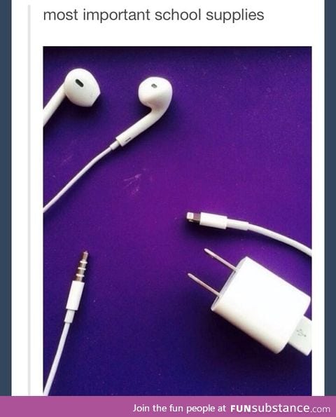 Important school supplies