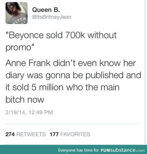 Anne franks a bad b*tch