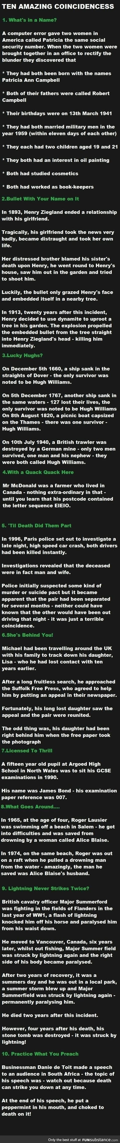 Amazing coincidence