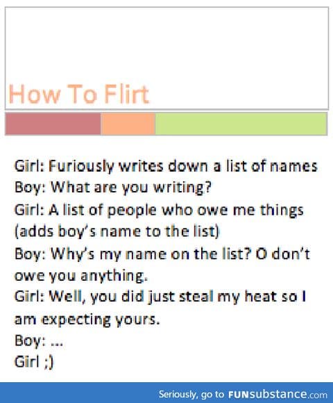 How to flirt properly