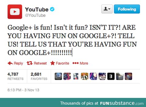 I am having fun on google+