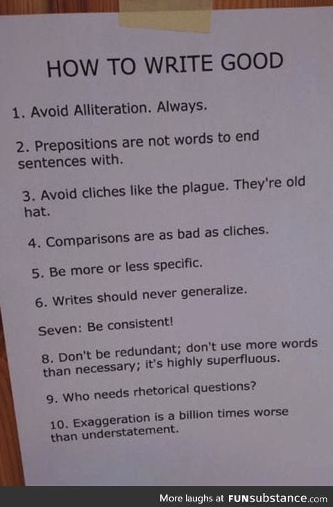 How to write good