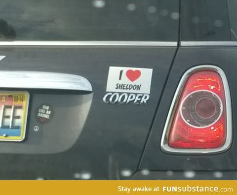 Great use of a bumper sticker