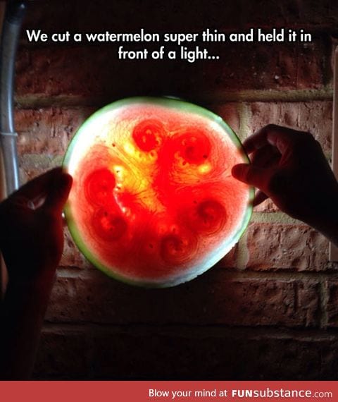 Beautiful watermelon effect