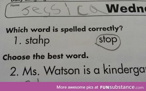 Spelling test... What r u doing?