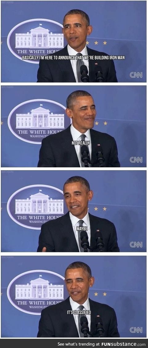 Obama building iron man