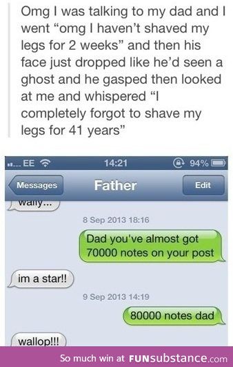 Oh Father, You Are So Witty...