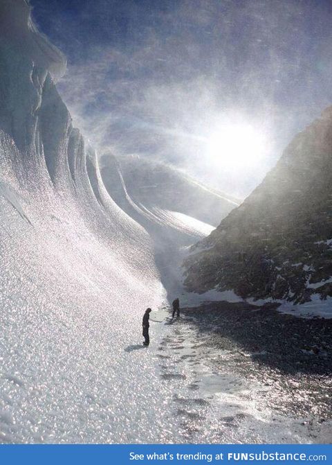 Beautiful frozen wave in Antarctica